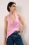 TRENDYOLMİLLA Dames Roze Effen Mouwloos Getailleerd Blouses