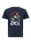 Oldskull Shirt ‘Asian Blossom Queen’  donkerblauw / donkerrood / wit