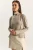 Halve Col Uitgesneden Geribbelde Blouse
