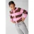 Shoeby gebreid gestreept vest met wol – roze/bruin