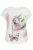 Witte top met aquarelprint van kolibrie en vlinder