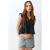 MANGO TEEN mouwloze top met krijtstreep zwart