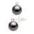 Oorbellen Tahitian parels rond 8-9 mm en 0,04 Cts Diamond Jewellery White Gold 18 Karaat