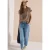 Blouse met gespleten hals in mousseline