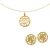 Orphelia ‘Fiore’ Dames 925 Sterling Zilveren Set: Ketting-Hanger + Oorbellen – Gouden SET-7079/2