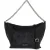 Karl Lagerfeld Ikon Monogram Zip Shoulder Bag Aop Tonal Black