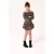 KIDS ONLY GIRL off shoulder top met panterprint zwart/beige