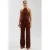HARPER & YVE kanten straight regular waist gebloemde broek bruin