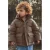 LIL’ ATELIER MINI gewatteerde winterjas – donkerbruin
