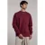 Aeden relaxed fit sweater met backprint – bordeaux