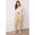 Trendyol Curve Dames Beige Effen Mom Hoge taille Grote maten Jeans