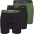 Phil & Co Boxershorts heren met lange pijpen boxer briefs 3-pack zwart / groen
