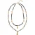 White Stuff Flora Charm Bead Necklace Black Multi