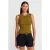 Dames Mouwloze Ribbel Katoenen Top