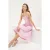 TRENDYOLMİLLA Dames Roze Effen Midi Mouwloos Stijlvol/Avond Skater Jurken