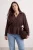 Trendyol Curve Dames Bruin Effen Lang, Oversized Grote maten Blouses