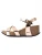 Bayton Sandalen met riem ‘Venus’  bruin / rose-goud / zwart