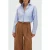 JOSH V blouse met open rug – blauw