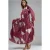 Geprinte Lange Mouw Viscose Maxi Jurk