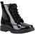 Hush Puppies Lauren Patent Senior Leren Zwarte Boots voor Meisjes