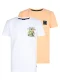 Petrol Industries Shirt  groen / pasteloranje / zwart / wit