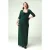 Topvintage exclusive ~ Annika slinky maxi jurk in bosgroen