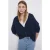 Mango gebreid vest marineblauw
