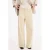 Mango wide leg high waist broek beige