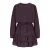NoBell’ korte jurk met ruches – donkerblauw/donkerrood