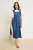 TRENDYOLMİLLA Dames Blauw Effen Maxi Kort Gilet Jurken