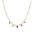 Luxenter Ketting van 925 sterling zilver en veelkleurige zirkonia met 18-karaats geelgoud afwerking – Pryrys