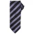 Premier Heren Streep Wafel Stropdas (Zwart/Rich-Violet)