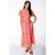 Colourful Rebel viscose maxi gestreepte wikkeljurk – roze