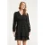 Smashed Lemon Zwarte jurk met v-hals en geometrische lurex details |