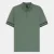 Men’s Boss Zone Stripe Cuff Polo Shirt in Green