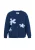 Usha Gebreid vest  navy / lichtblauw