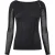 Skins Dames/Dames Base Layer Top met lange mouwen (Zwart)