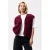 Catwalk Junkie rechtvallend teddy gilet – donkerrood
