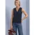 Top met V-hals en decoratieve knoopsluiting