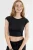 Geklede Geribbelde Crop Top