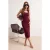 TRENDYOLMİLLA Dames Bordeaux Effen Midi Mouwloos Zakelijk Bodycon Jurken