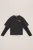 WE Fashion – Meisjes T-shirt met kanten mouwen – Regular fit – Donkergrijs – Katoen –