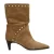 Manfield suède halfhoge laarzen beige