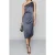 Reiss Eden-satin One Shoulder C Navy