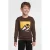 Me & My Monkey longsleeve met printopdruk donkerbruin