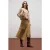 Oltre Fluid Midi A-line Skirt With Panel Brown