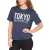 Blank Essentials Dames/Dames Tokyo T-Shirt (Marine)