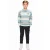 Retour Jeans rechtvallende gestreepte gebreide trui – donkergroen/grijs/offwhite