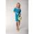 Colourful Rebel Lauren Knitted Structure Dress Ss Dark Turquoise