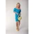 Colourful Rebel Lauren Knitted Structure Dress Ss Dark Turquoise